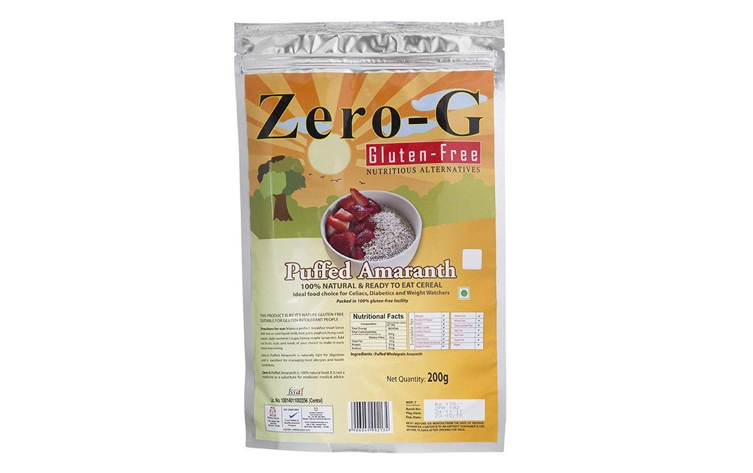 Zero-G Puffed Amaranth    Pack  200 grams